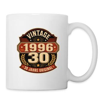 Vintage 1996 – 30 Jahre Original - Tasse - Weiß - Rechts