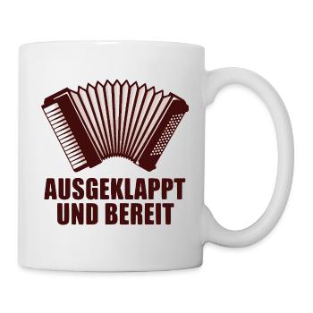 Akkordeon - Ausgeklappt und bereit - Tasse - Weiß - Rechts