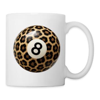 Leopard Pattern 8 Ball - Mug - white - Right