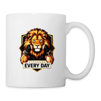 Lion Power: Stronger Every Day - Mug - white - Right