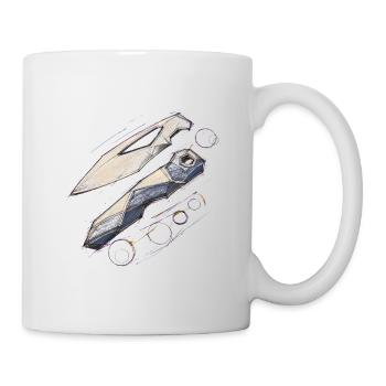 Geometrische Klingen-Formen - Tasse - Weiß - Rechts