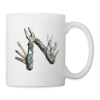 Modèle multitool Blue Mech - Mug blanc - blanc - Droite
