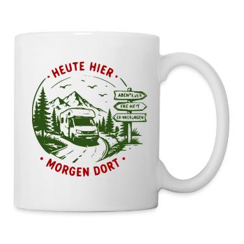 Abenteuer Roadtrip Waldsignale - Tasse - Weiß - Rechts