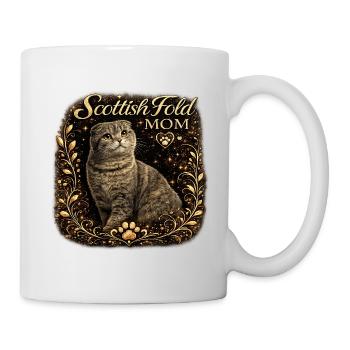 Cadre en or Scottish Fold Mama - Mug blanc - blanc - Droite