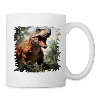 Un T Rex géant dans la jungle - Mug blanc - blanc - Droite