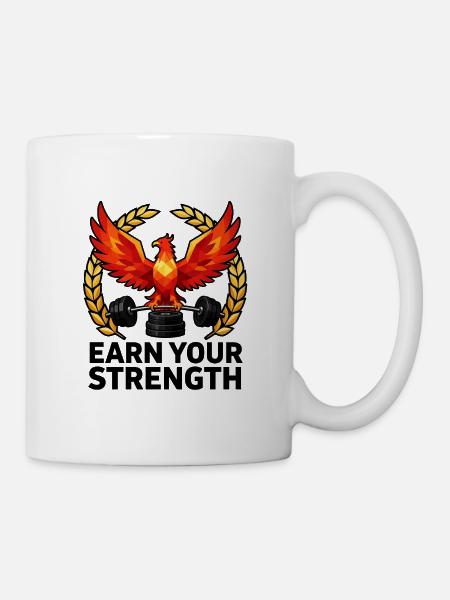 Phoenix Lifting Weights Emblem - Tasse - Weiß