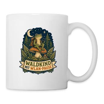 Waldkind mit WLAN-Pause - Tasse - Weiß - Rechts