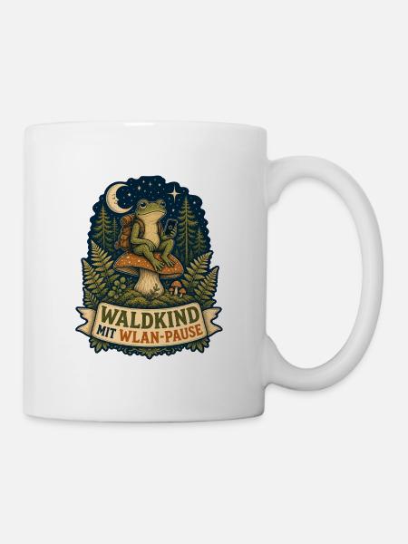 Waldkind mit WLAN-Pause - Tasse - Weiß