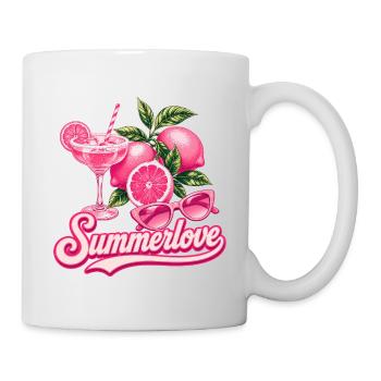 Amour d’été | Pink Cocktail Summer Design - Mug blanc - blanc - Droite