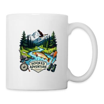 Hooked on Adventure: Mountain River Angling - Mug - white - Right