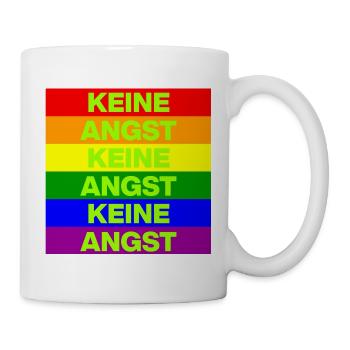 KEINE ANGST, NO NZS, NIE WIEDER, ANTIFASCHISMUS - Tasse - Weiß - Rechts