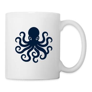 Chemise minimaliste Octopus Ocean - Mug blanc - blanc - Droite