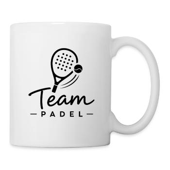 Team PADEL avec raquette de padel - Mug blanc - blanc - Droite