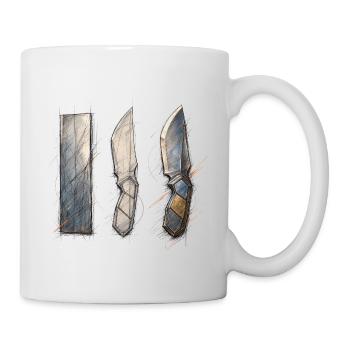 Lames géométriques III - Mug blanc - blanc - Droite