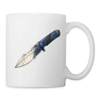 Sketched Dagger with Blue Blade - Mug - white - Right
