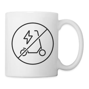 Pas d’icône de ligne de scooters électriques Zone restreinte Symb - Mug blanc - blanc - Droite