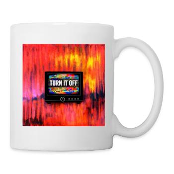 Turn It Off  typograpghy - Mug blanc - blanc - Droite