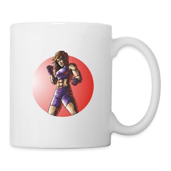 Conception de femmes de fitness combattante MMA - Mug blanc - blanc - Droite
