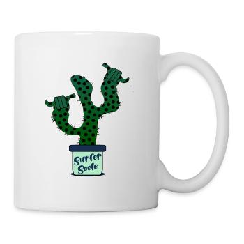 Surfer Surfing Kaktus - Tasse - Weiß - Rechts