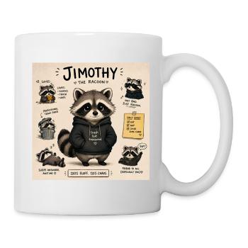 Timothy the Raccoon in Hoodie - Mug - white - Right