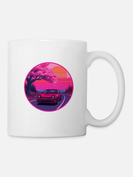 Neon Sakura Sunset Performance Coupé - Tasse - Weiß
