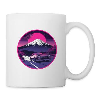 Retro 80er JDM AE86 Fuji Dragon Emblem - Tasse - Weiß - Rechts