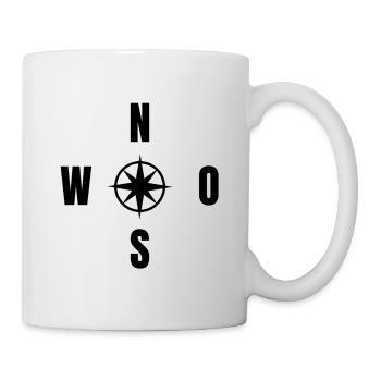 Kompass Minimalist - Outdoor & Wandern - Tasse - Weiß - Rechts