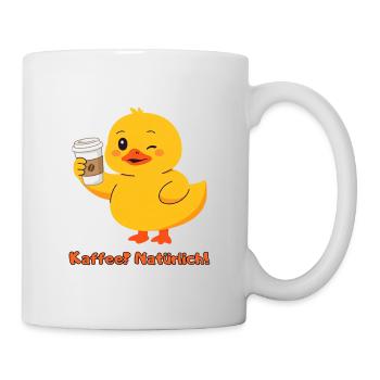 Ente Kaffee Natuerlich - Tasse - Weiß - Rechts