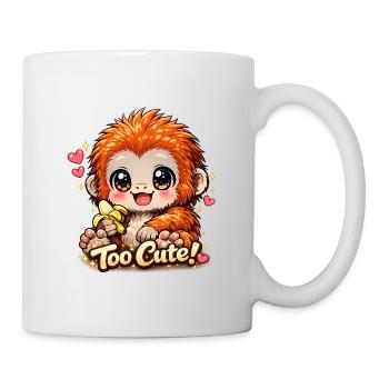 Too Cute – Orang-outan Kawaï à la Banane - Mug blanc - blanc - Droite