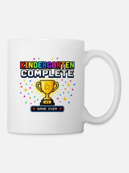Kindergarten Complete Pokal 8-Bit – Gaming Design - Tasse - Weiß
