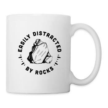 Collectionneur de roches, géologue passionné de roches, humour - Mug blanc - blanc - Droite