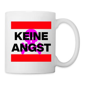KEINE ANGST NIE WIEDER IST JETZT SKULL PINK NO NZS - Tasse - Weiß - Rechts