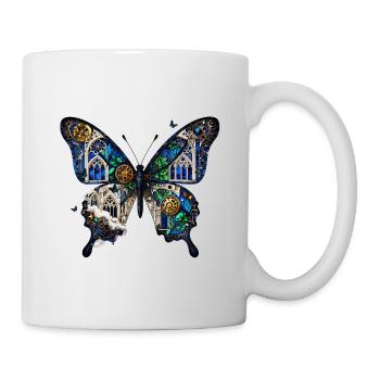 Steampunk Cathedral Butterfly - Mug - white - Right