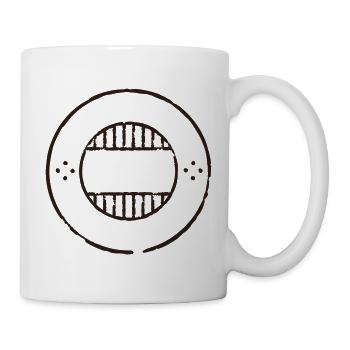 Cadre vide de timbres-poste vintage Texte personnalisé Temp - Mug blanc - blanc - Droite