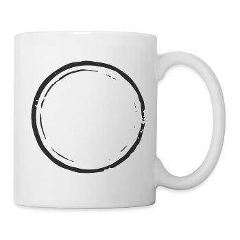 Cadre vide de timbres-poste vintage Texte personnalisé Temp - Mug blanc - blanc - Droite