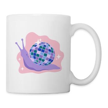 Discokugel-Schnecke - Tasse - Weiß - Rechts