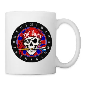Pirate Skull on Dartboard - Mug - white - Right