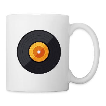 Disque vinyle de dessins animés - Mug blanc - blanc - Droite