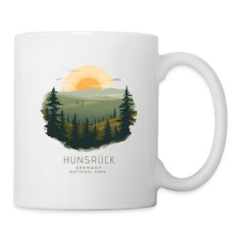 Hunsrück National Park | Vintage Landscape - Tasse - Weiß - Rechts