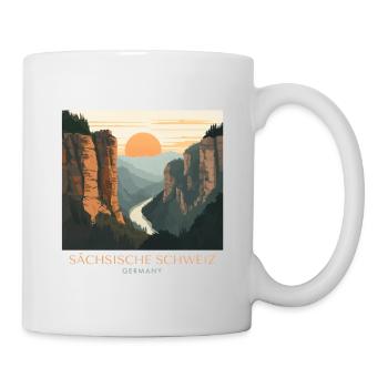 Suisse saxonne | Parc national vintage - Mug blanc - blanc - Droite