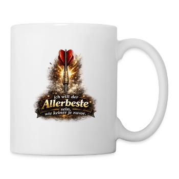 Allerbeste Sein Motiv Dart - Tasse - Weiß - Rechts