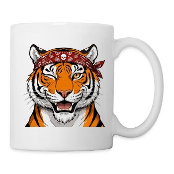Fashionable tiger. - Mug - white - Right