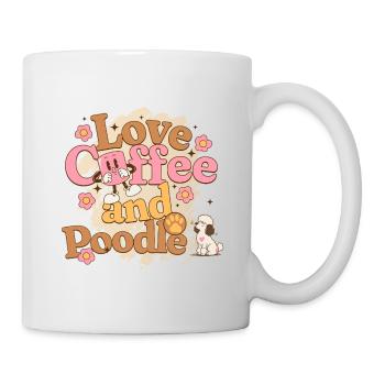 Love coffee and Poodle - Amour Café et Caniche - Mug - white - Right