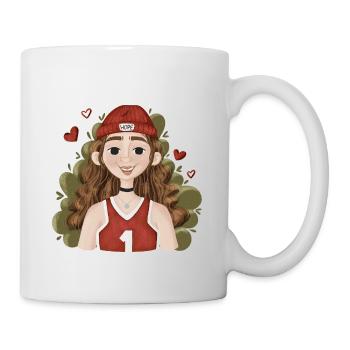 Joueur de basket en plein espoir - Mug blanc - blanc - Droite