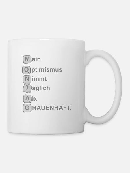 Montagsrätsel - Tasse - Weiß