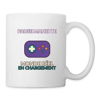 Pause Manette Monde Reel En Chargement - Mug blanc - blanc - Droite