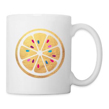 Lemon Gold Cores Colorés Fête de Luxe d’été Sour - Mug blanc - blanc - Droite