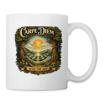 Coucher de soleil dans le hamac Carpe Diem - Mug blanc - blanc - Droite