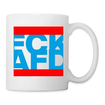 FCK AFD, NIE WIEDER IST JETZT, NO NZS, NO AFD - Mug - white - Right