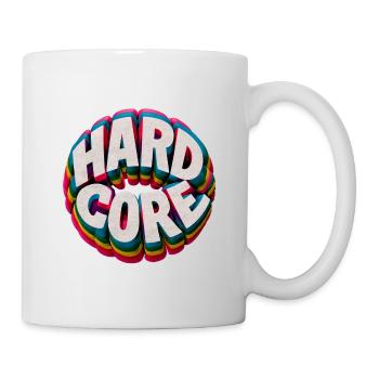 Hardcore Regenbogen - Tasse - Weiß - Rechts